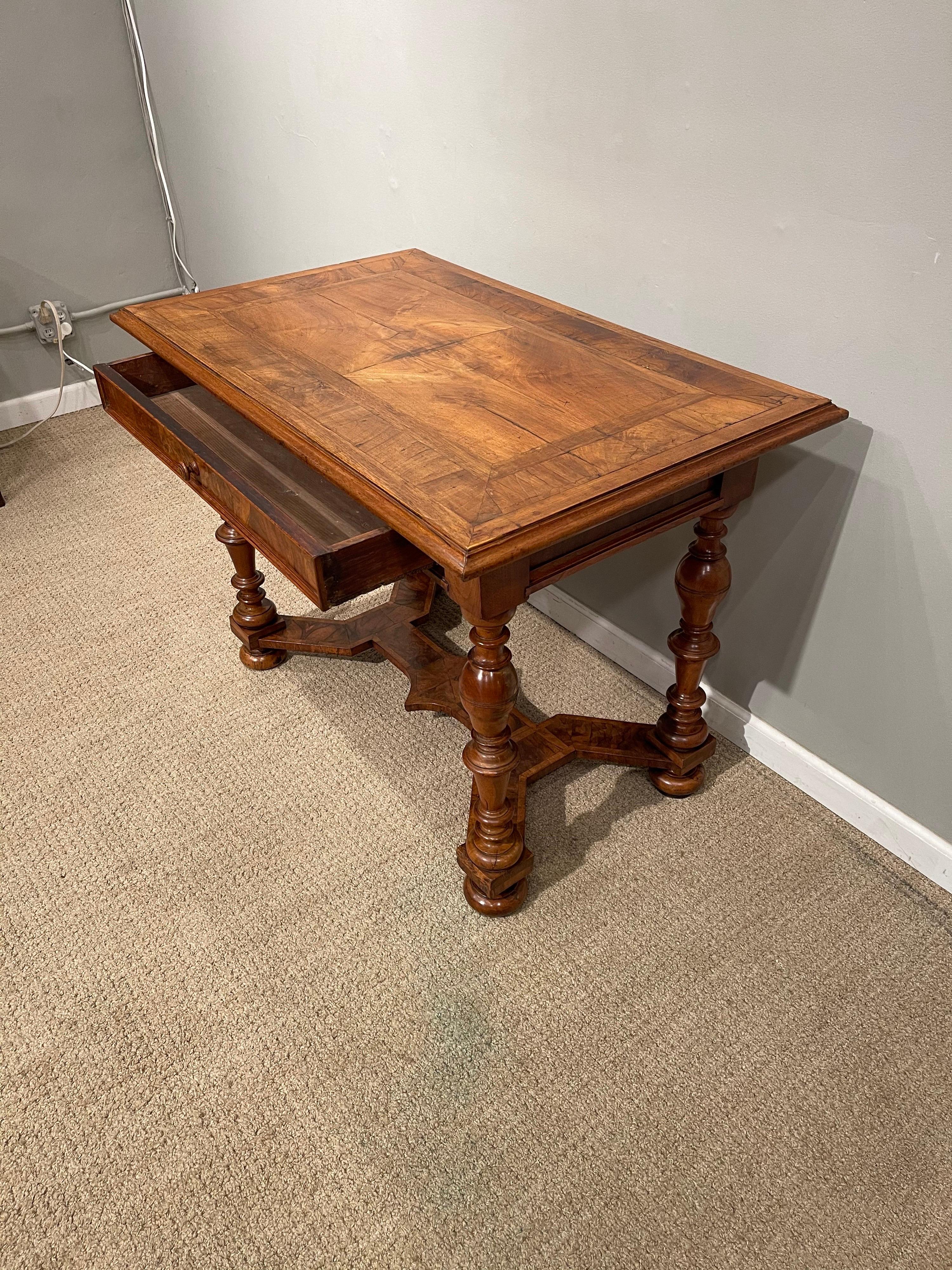 Turned Walnut Center Table, Late 17th Century 3