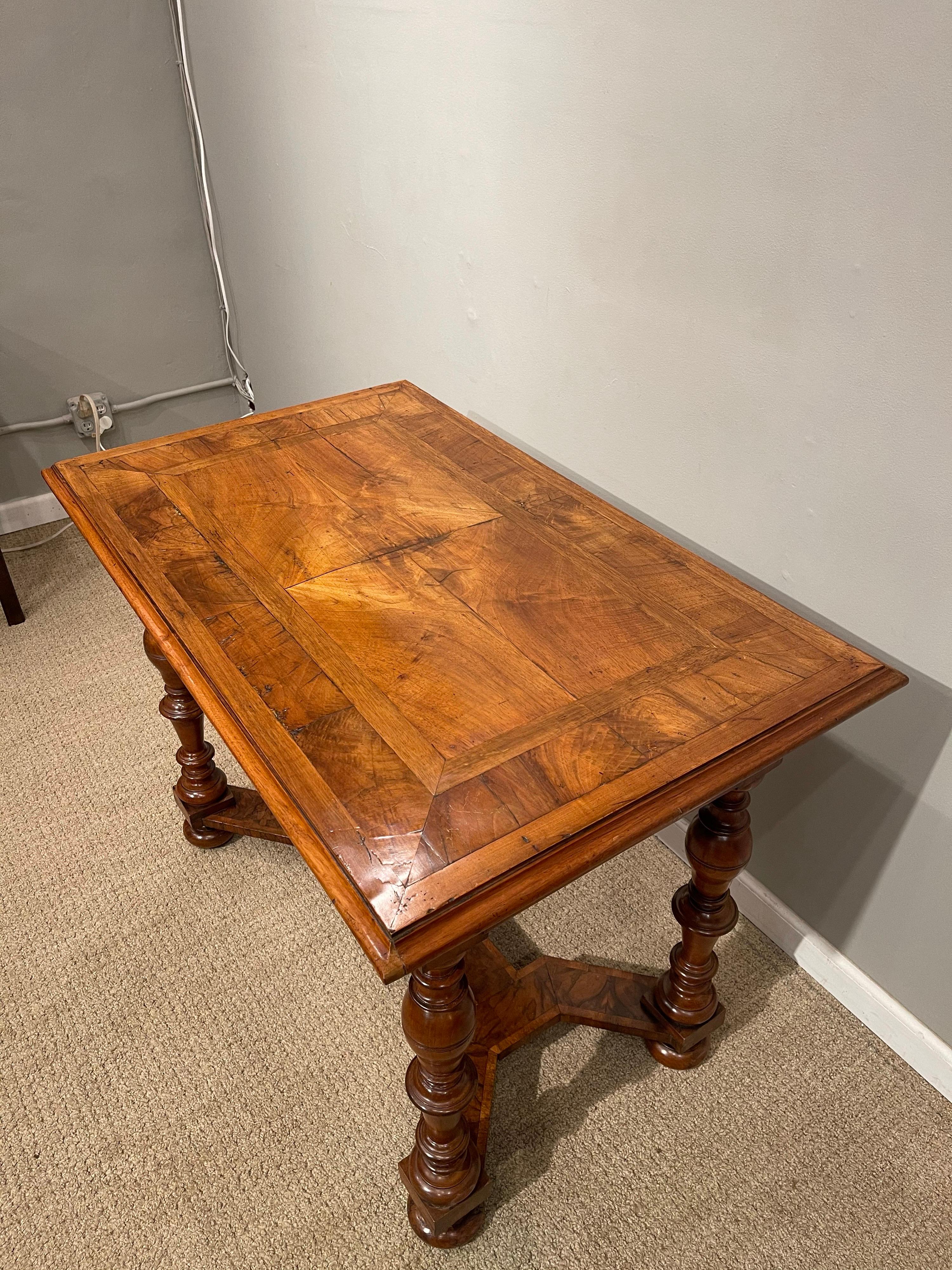 Turned Walnut Center Table, Late 17th Century 6