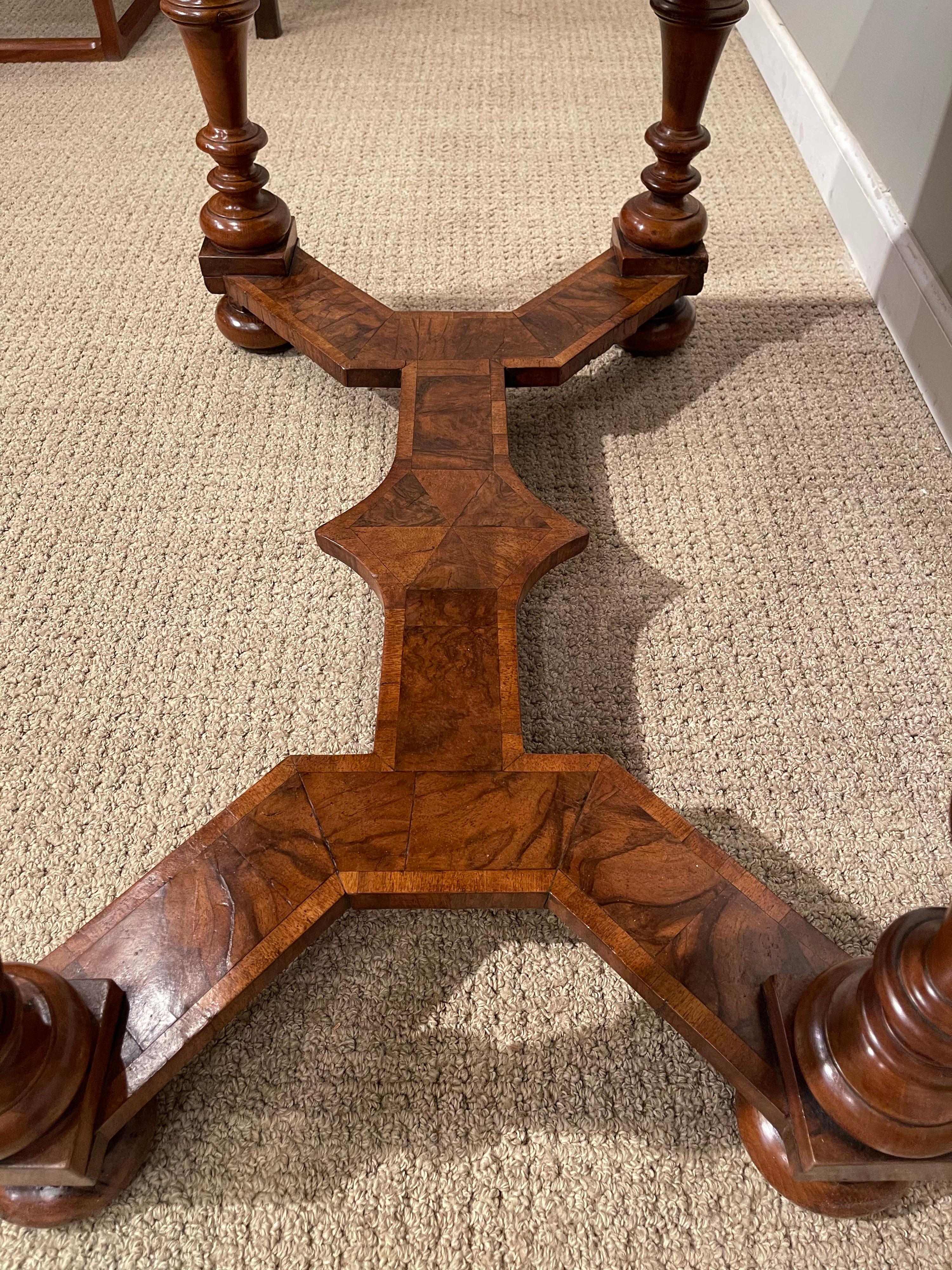 Turned Walnut Center Table, Late 17th Century 8