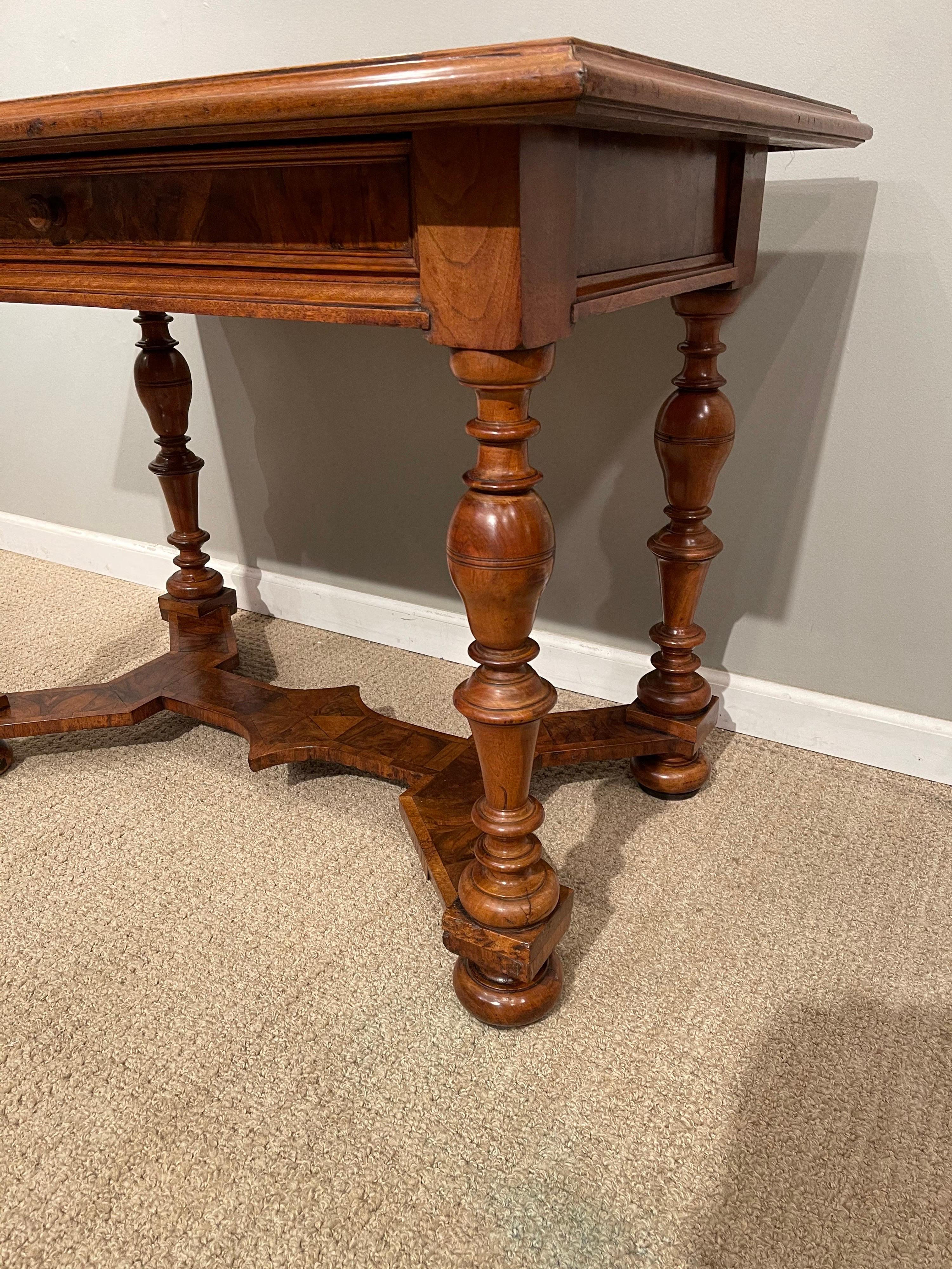 Fruitwood Turned Walnut Center Table, Late 17th Century