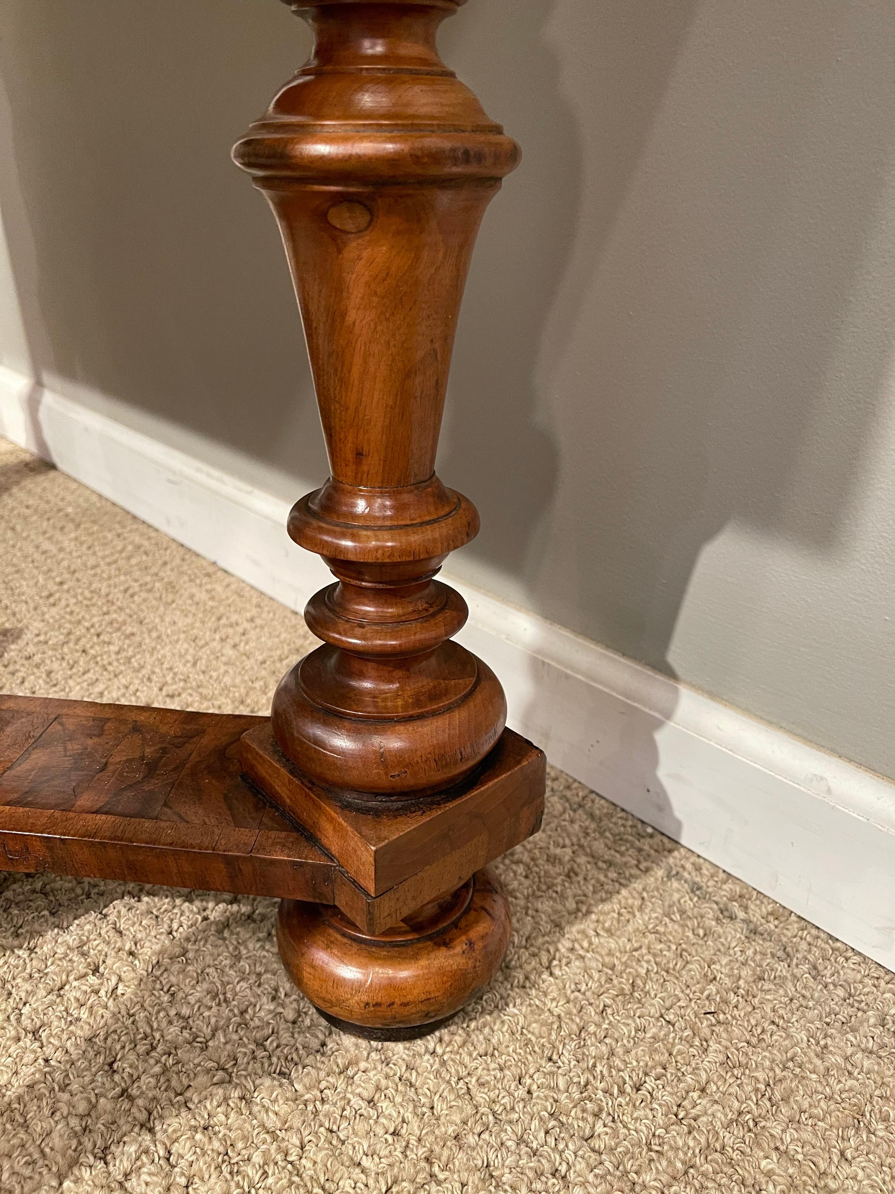 Turned Walnut Center Table, Late 17th Century 1