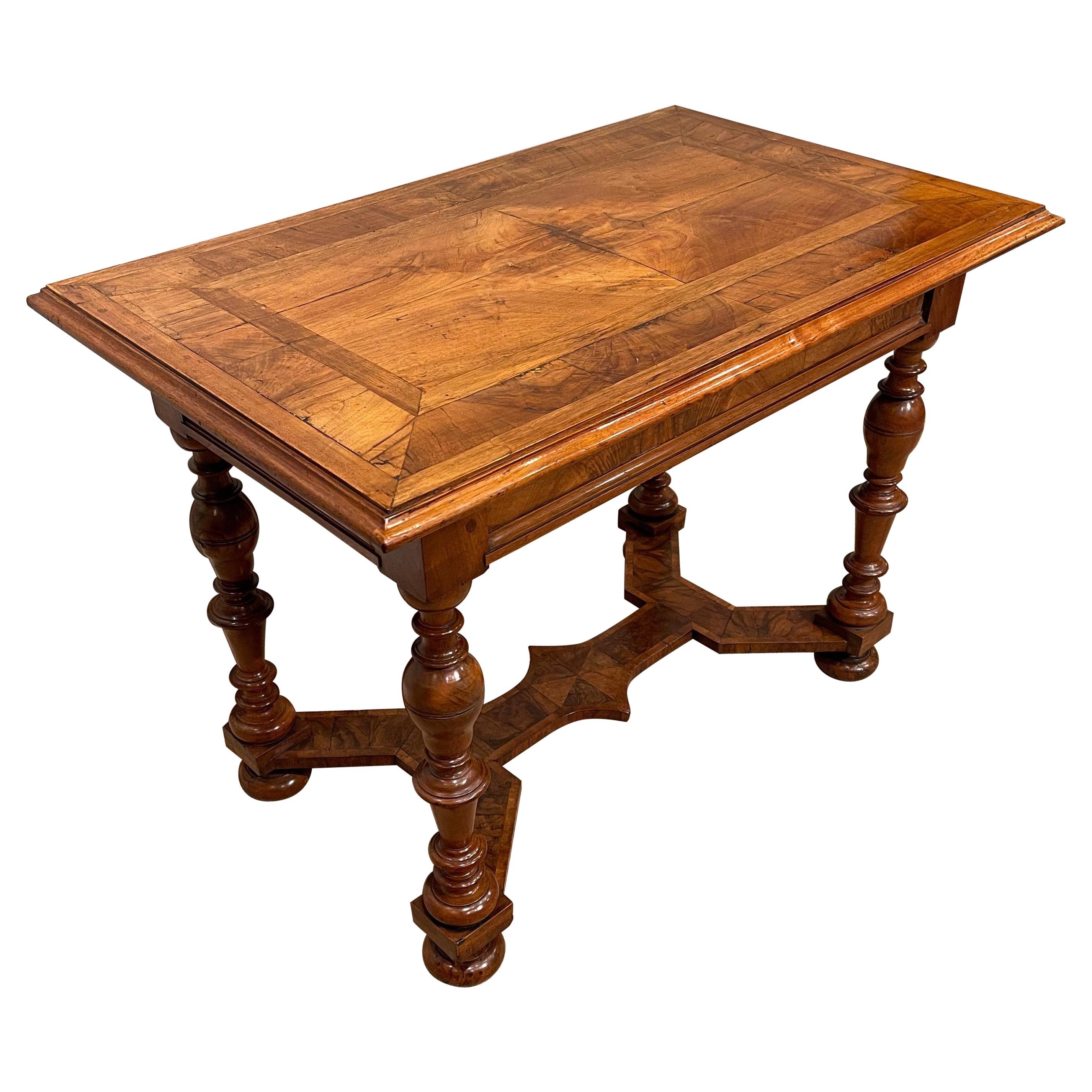 Turned Walnut Center Table, Late 17th Century
