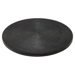 Turned Wood Black Tray 'Albero Primo' Made in Italy