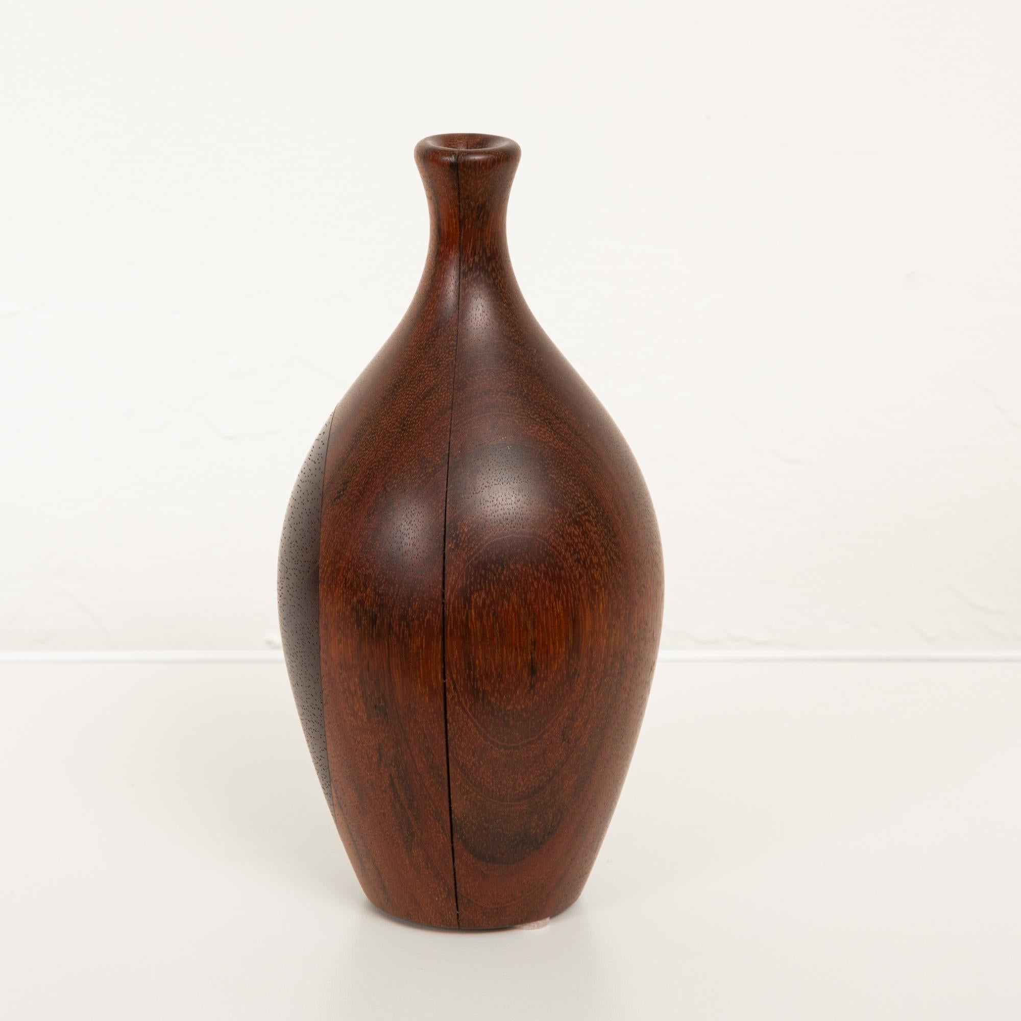 Mid-Century Modern Turned Wood Bud Vase