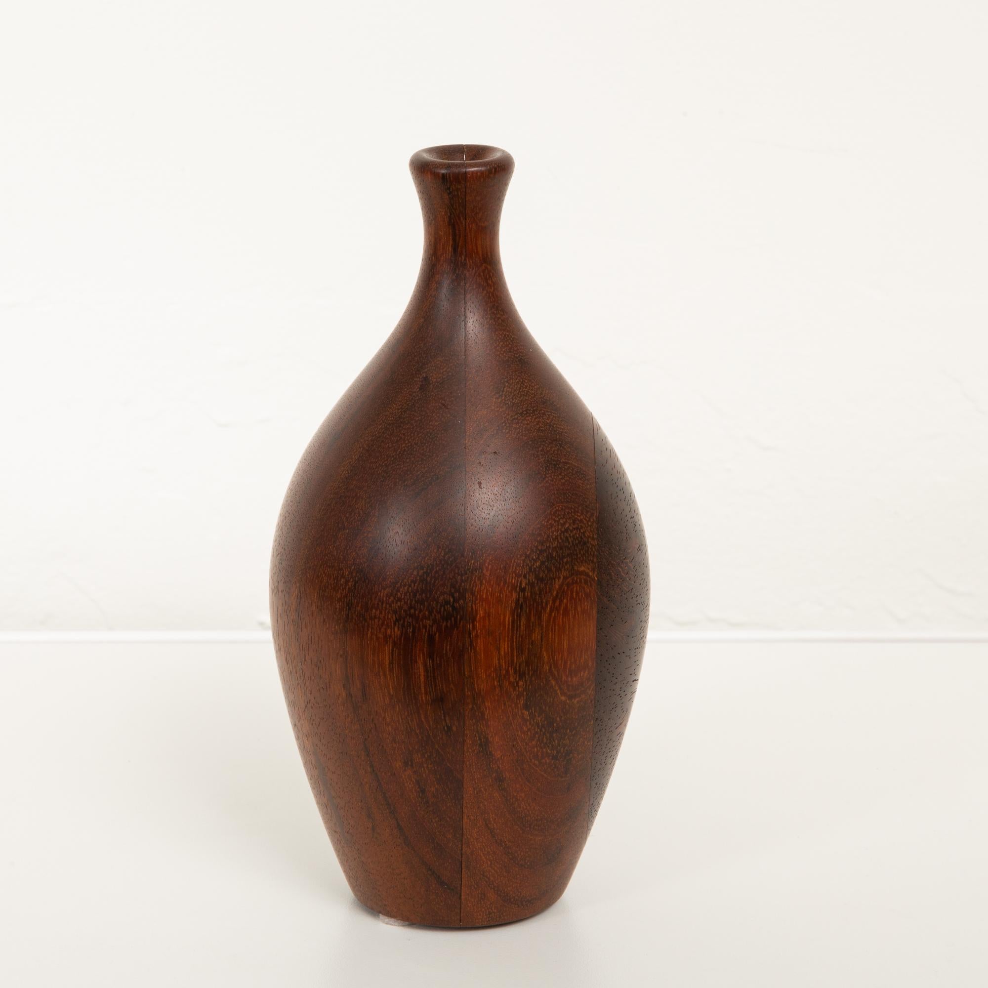 Late 20th Century Turned Wood Bud Vase