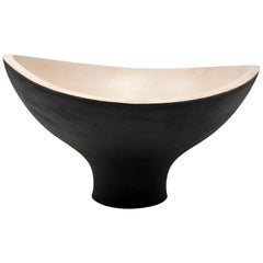 Turned Wood Centerpiece 'Fungo Black' Made in Italy