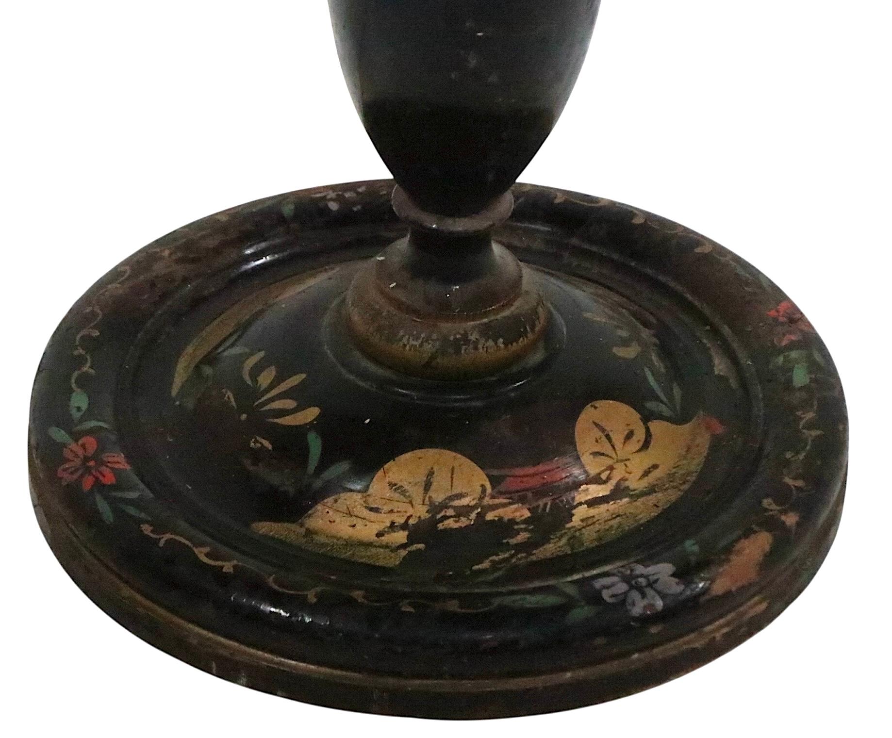 Lámpara de pie Chinoiserie de madera torneada en venta 2