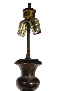 Turned Wood Chinoiserie Floor Lamp