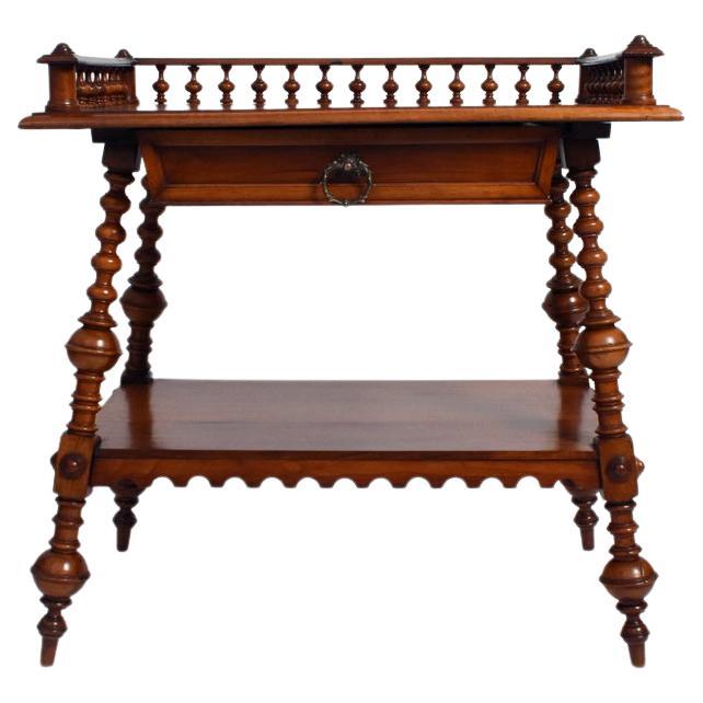 Turned Wood English Console, 19th Century For Sale