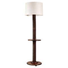 Turned Wood Floor Lamp
