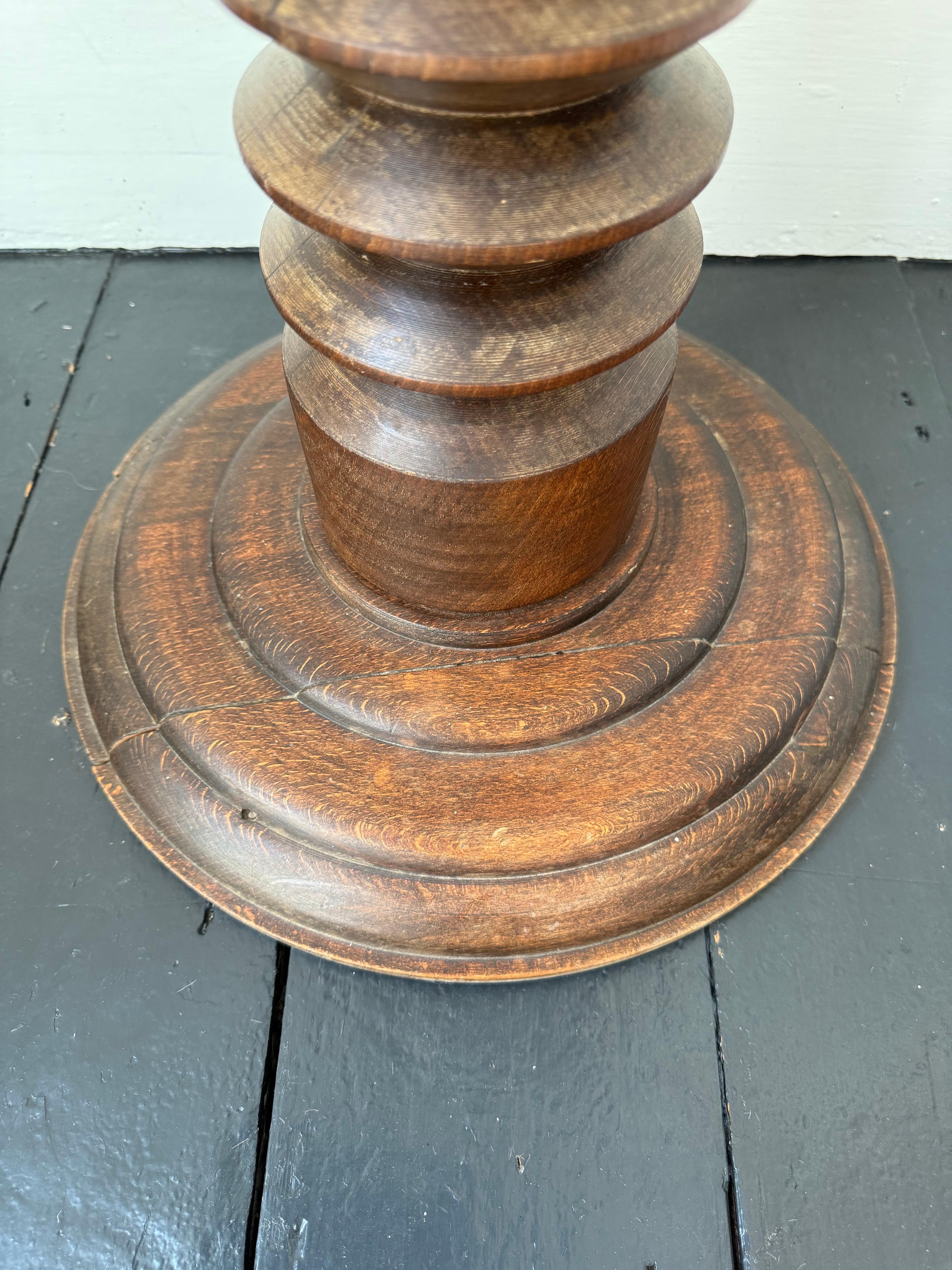 Turned Wood Pedestal, Column or Plinth, First Half 20th Century For Sale 2