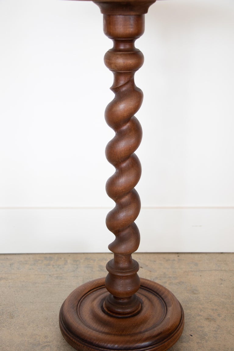 Turned Wood Pedestal Table at 1stDibs