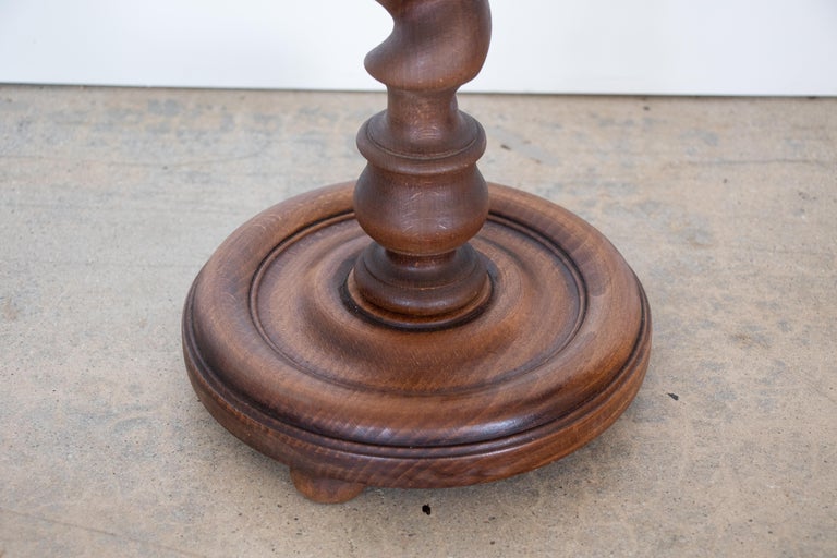 Turned Wood Pedestal Table at 1stDibs