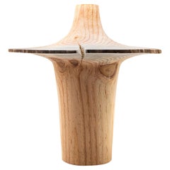 Vaso in legno di pino tornito 'Sinfonia Up Natural' Made in Italy