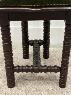 Turned Wood Side Chair in the Style of Dudouyt