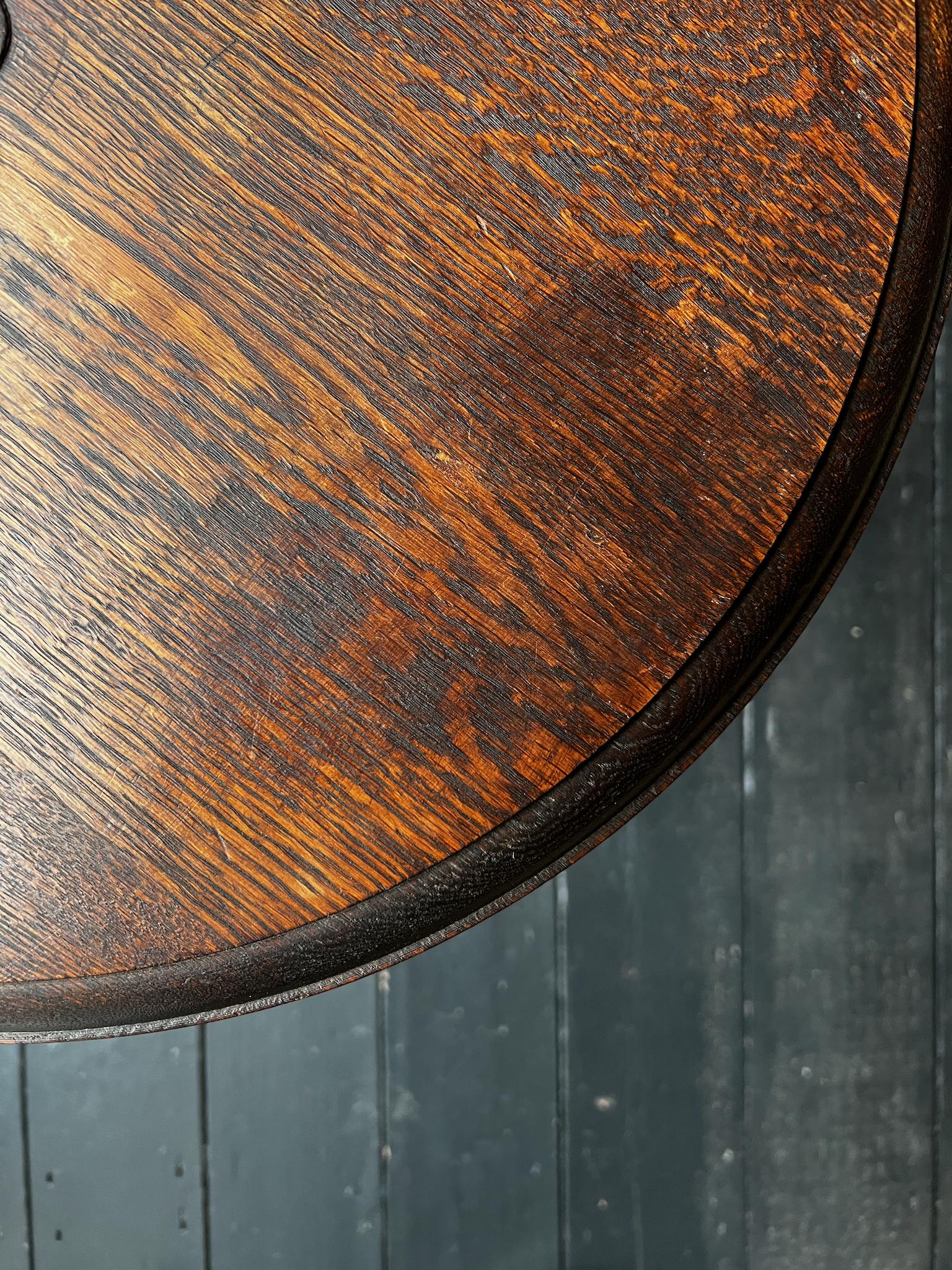 Turned Wood Side Table with Barley Twist Stem For Sale 2