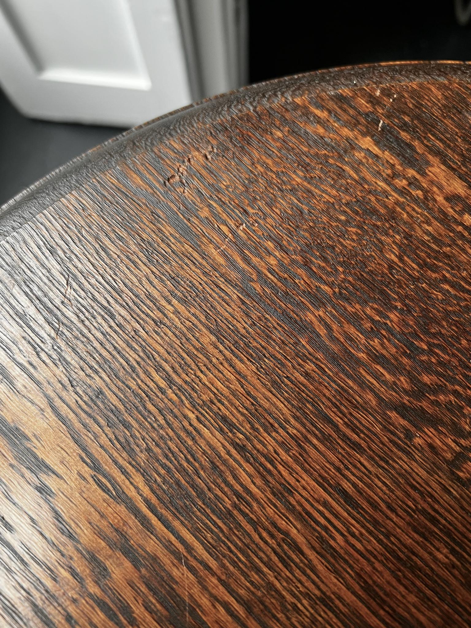 Turned Wood Side Table with Barley Twist Stem For Sale 3