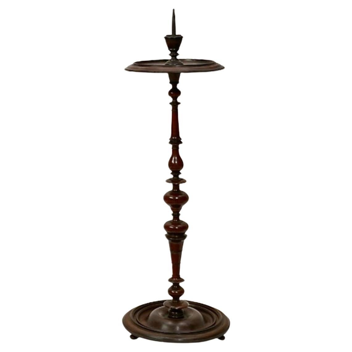 Turned Wood Tall Pricket Stick For Sale