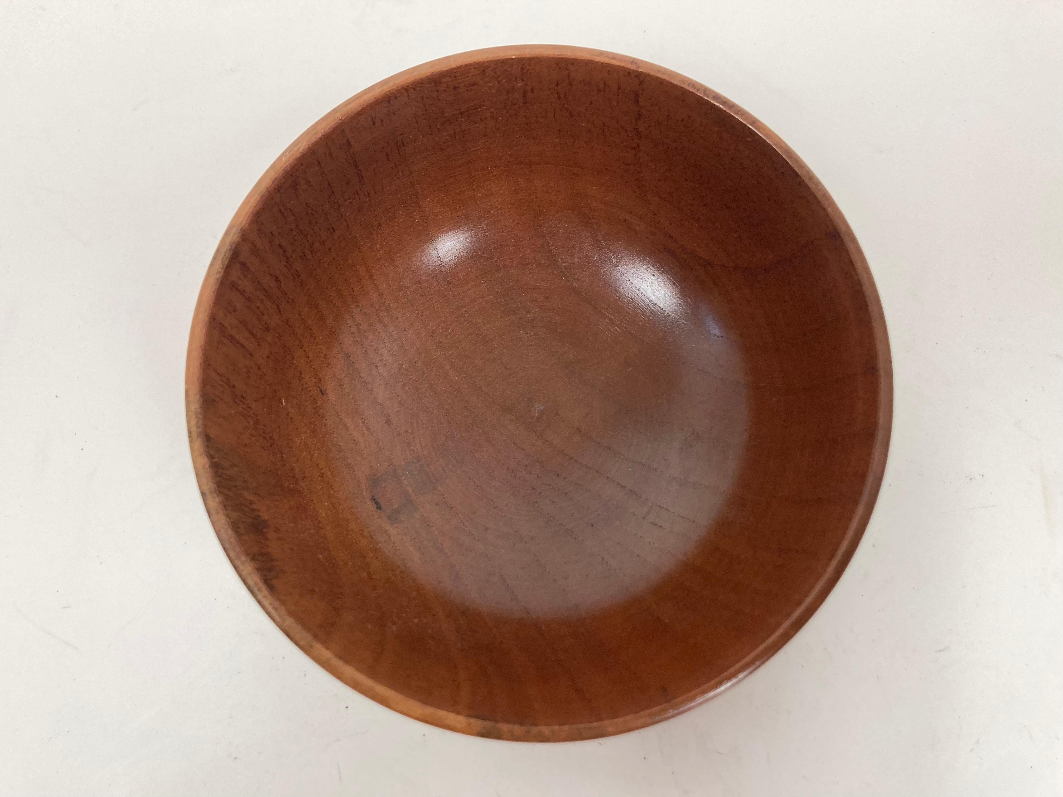 Mid-Century Modern Turned Wood Tea Bowl Form Vessel After Bob Stockdale