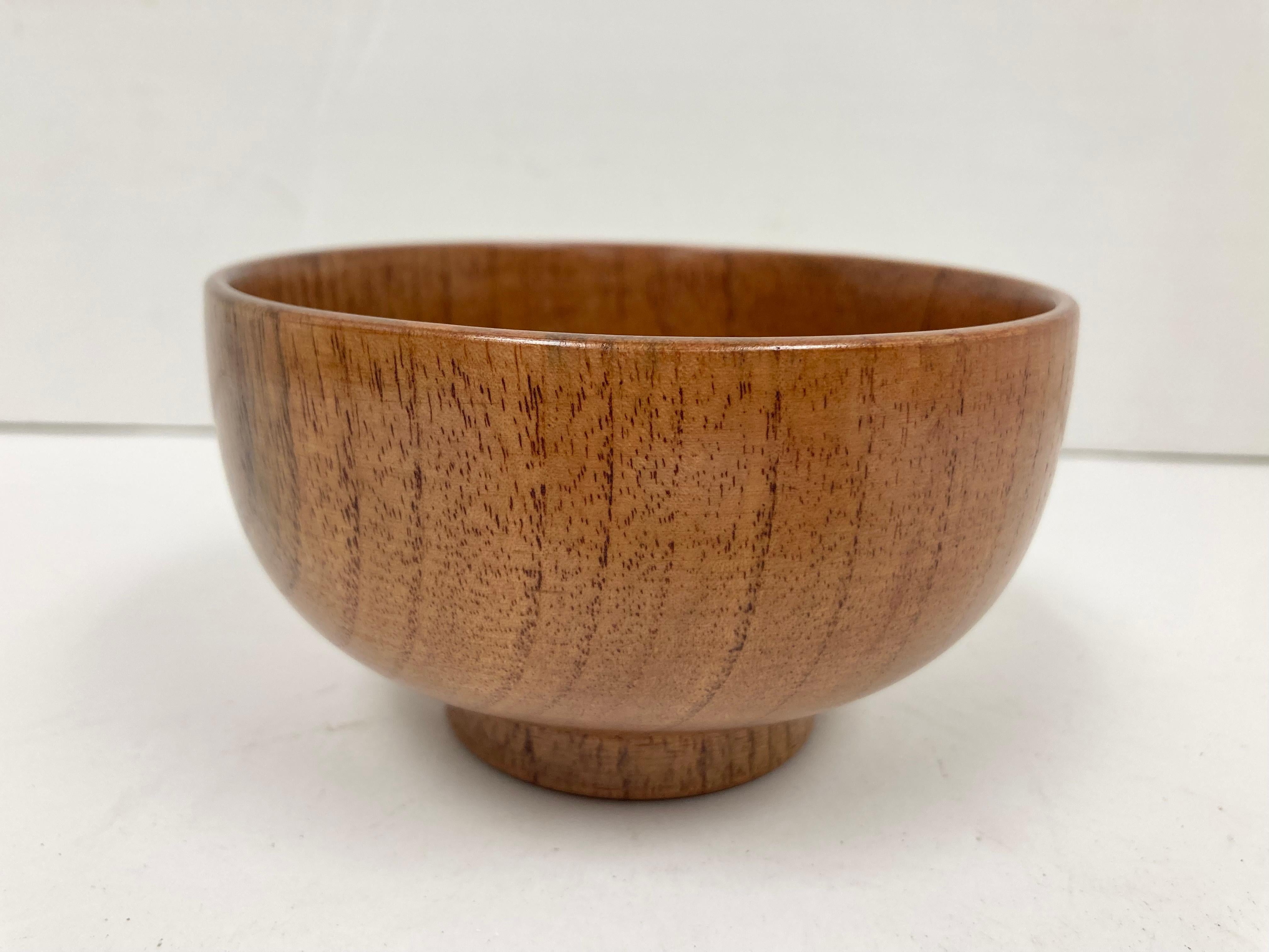 Turned Wood Tea Bowl Form Vessel After Bob Stockdale In Good Condition In Bridgeport, CT