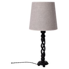 Turned wood twist lamp, 1960s.