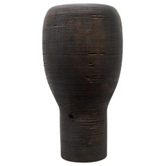 Turned Wood Sculptural Vase 'Anni L' Made in Italy