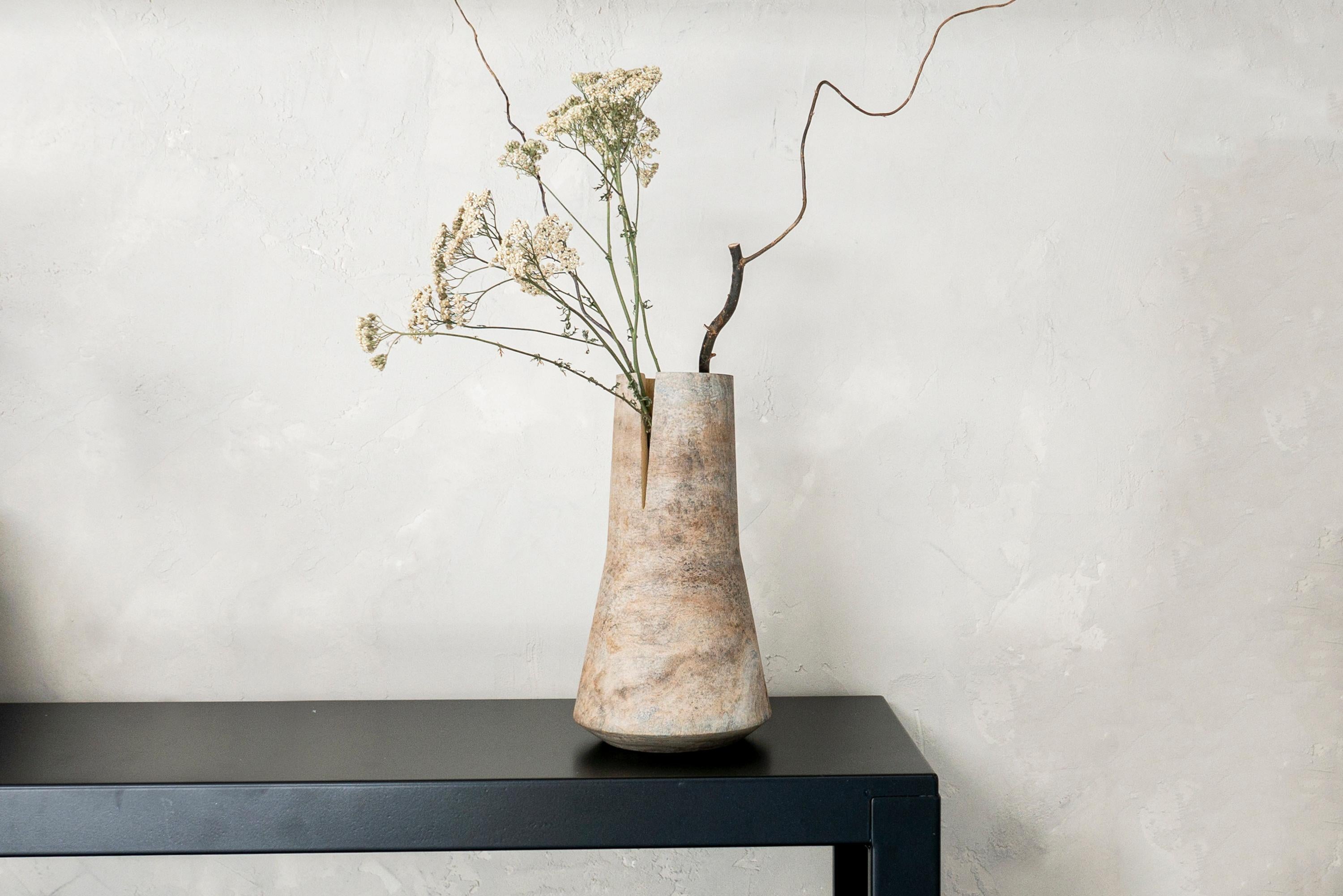 XXIe siècle et contemporain Vase en bois tourné Tomahawk A fabriqué en Italie en vente