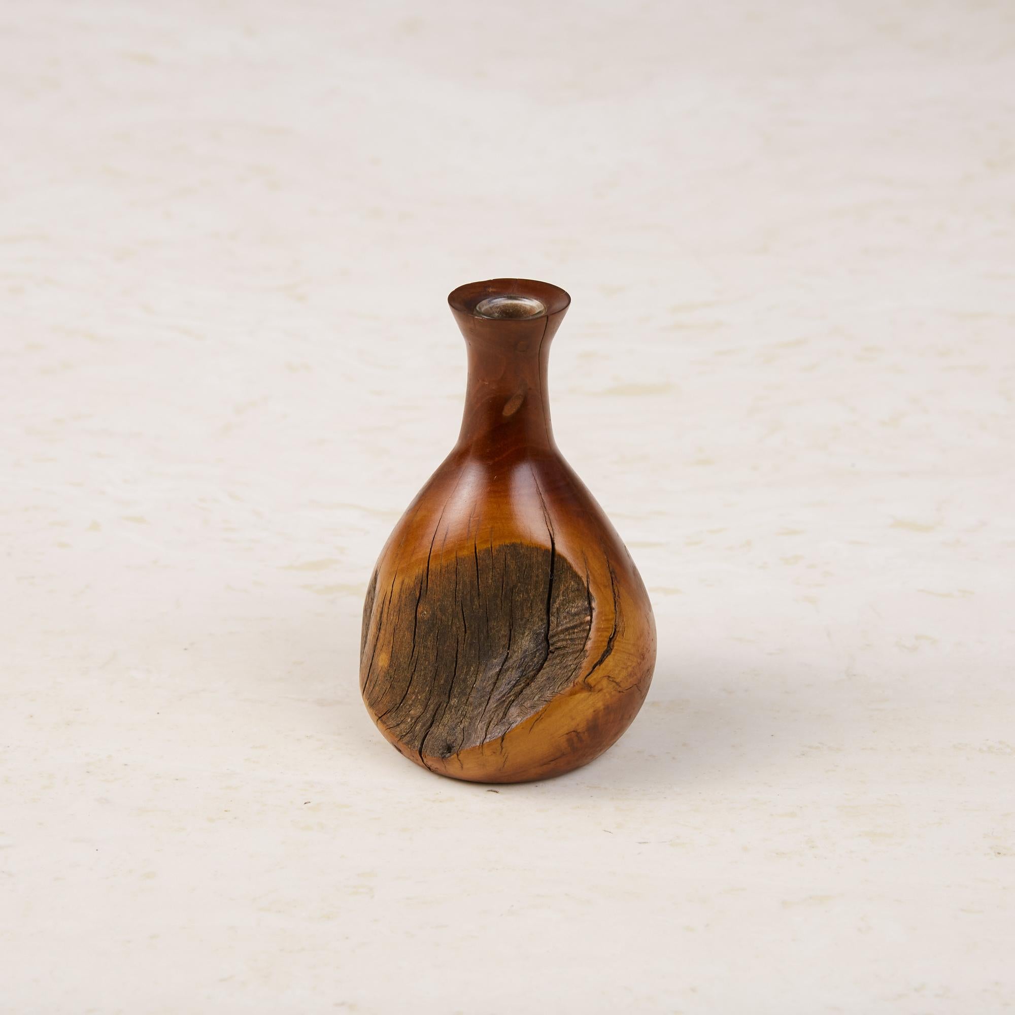 Unknown Turned Wooden Bud Vase
