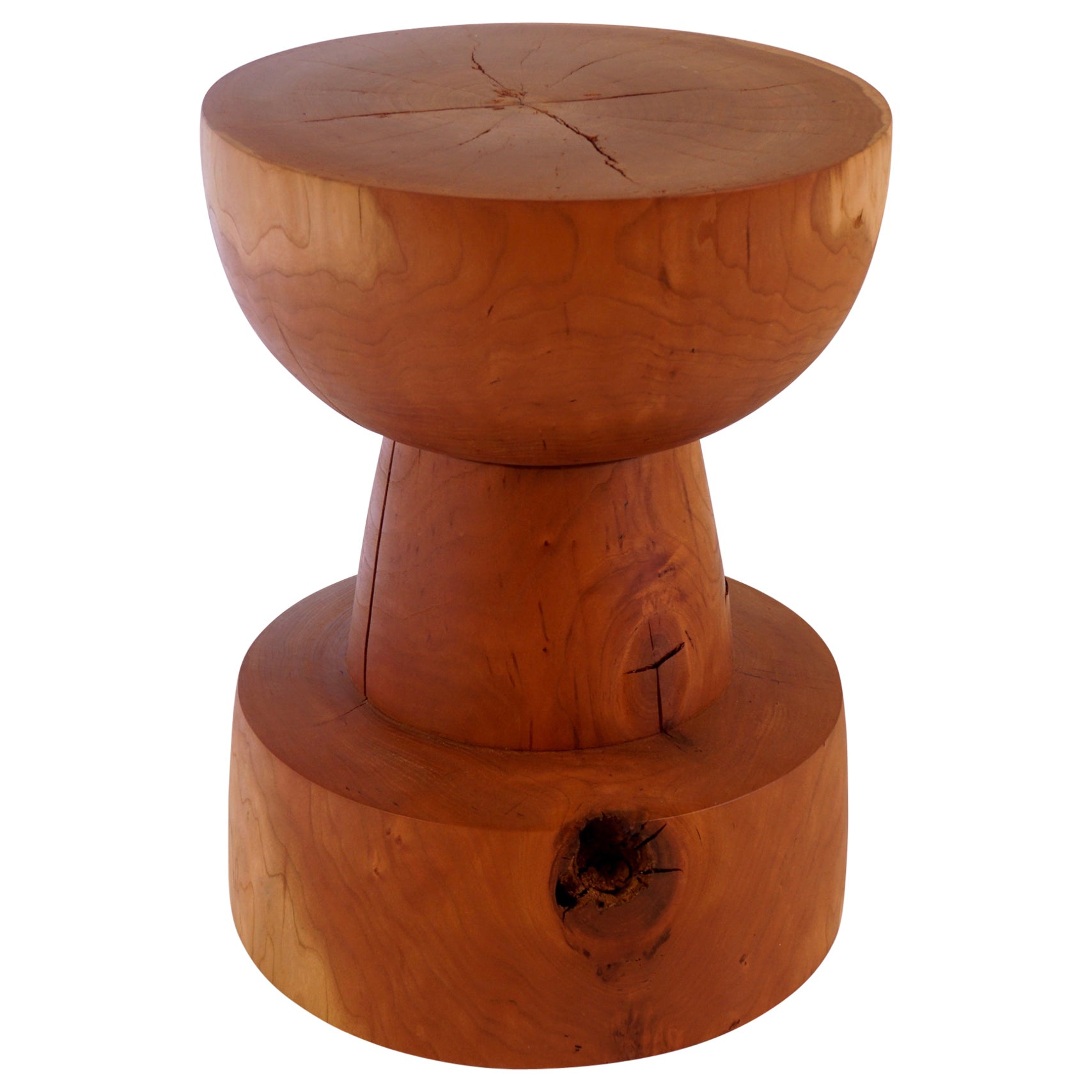 Turned Wooden Cherry Pedestal Table #7 in Cherry