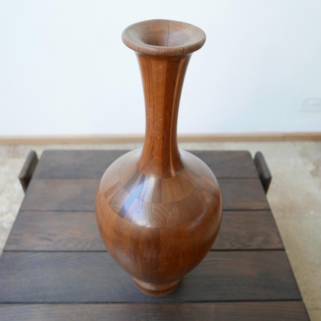Turned Wooden Midcentury Vase by Maurice Bonami 1