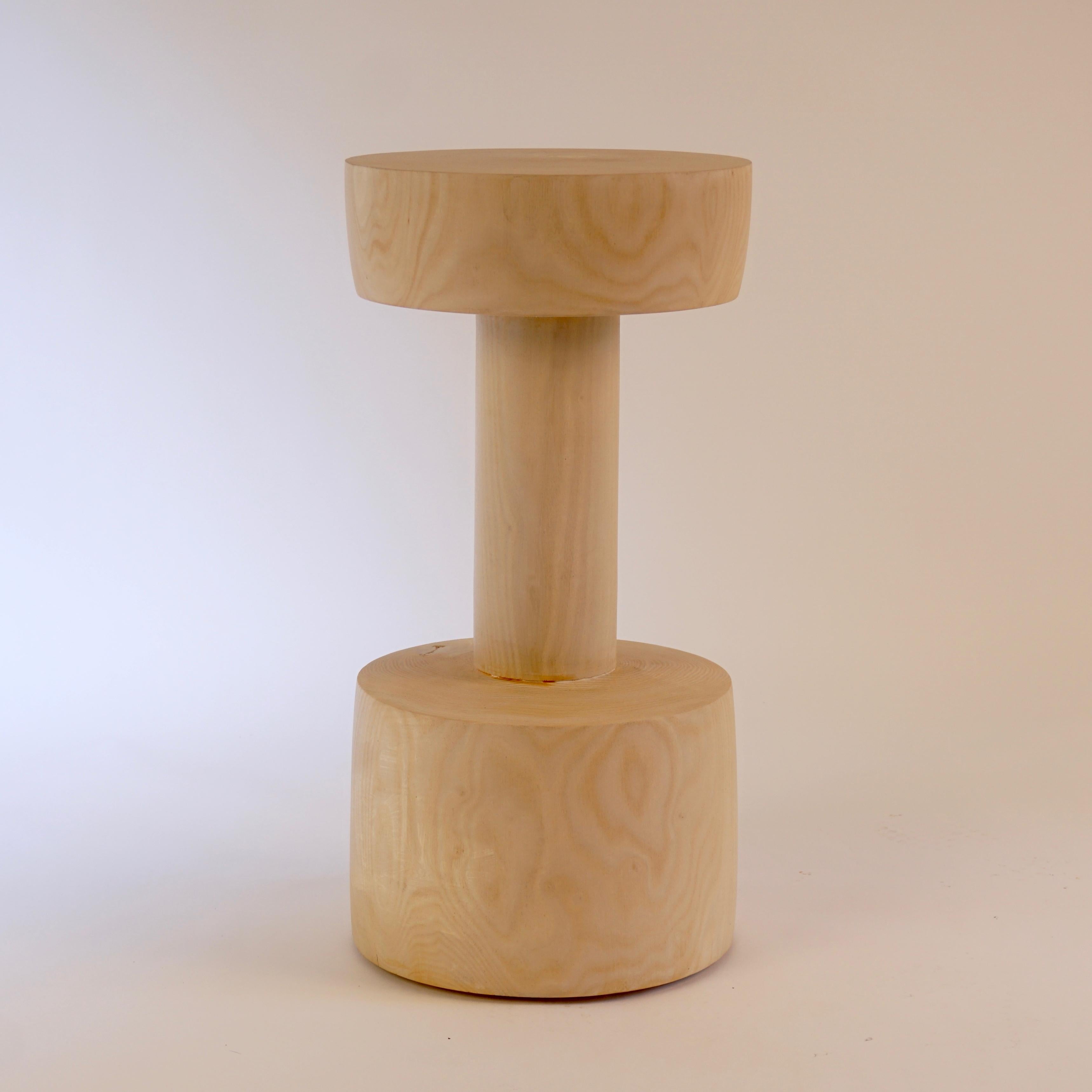 This custom version of the #14 Pedestal, one of the ten original shapes in the Lehrecke Pedestal collection from 1996, is bleached catalpa, made from a log from the Hudson Valley, in New York State.

All of Lehrecke's Pedestals are made on a custom