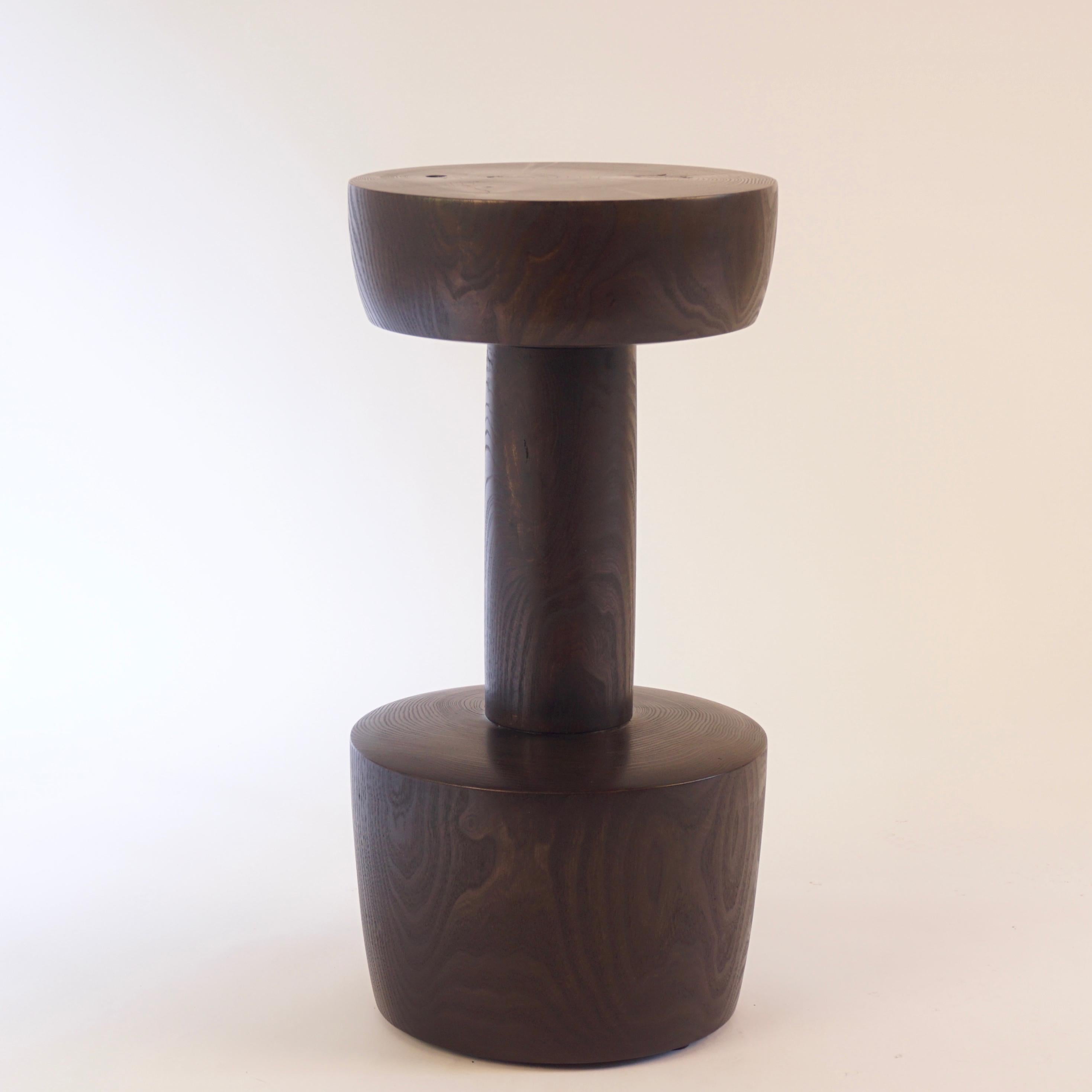 This custom version of the #14 Pedestal, one of the ten original shapes in the Lehrecke Pedestal collection from 1996, is ebonised catalpa, made from a log from the Hudson Valley, in New York State.

All of Lehrecke's Pedestals are made on a