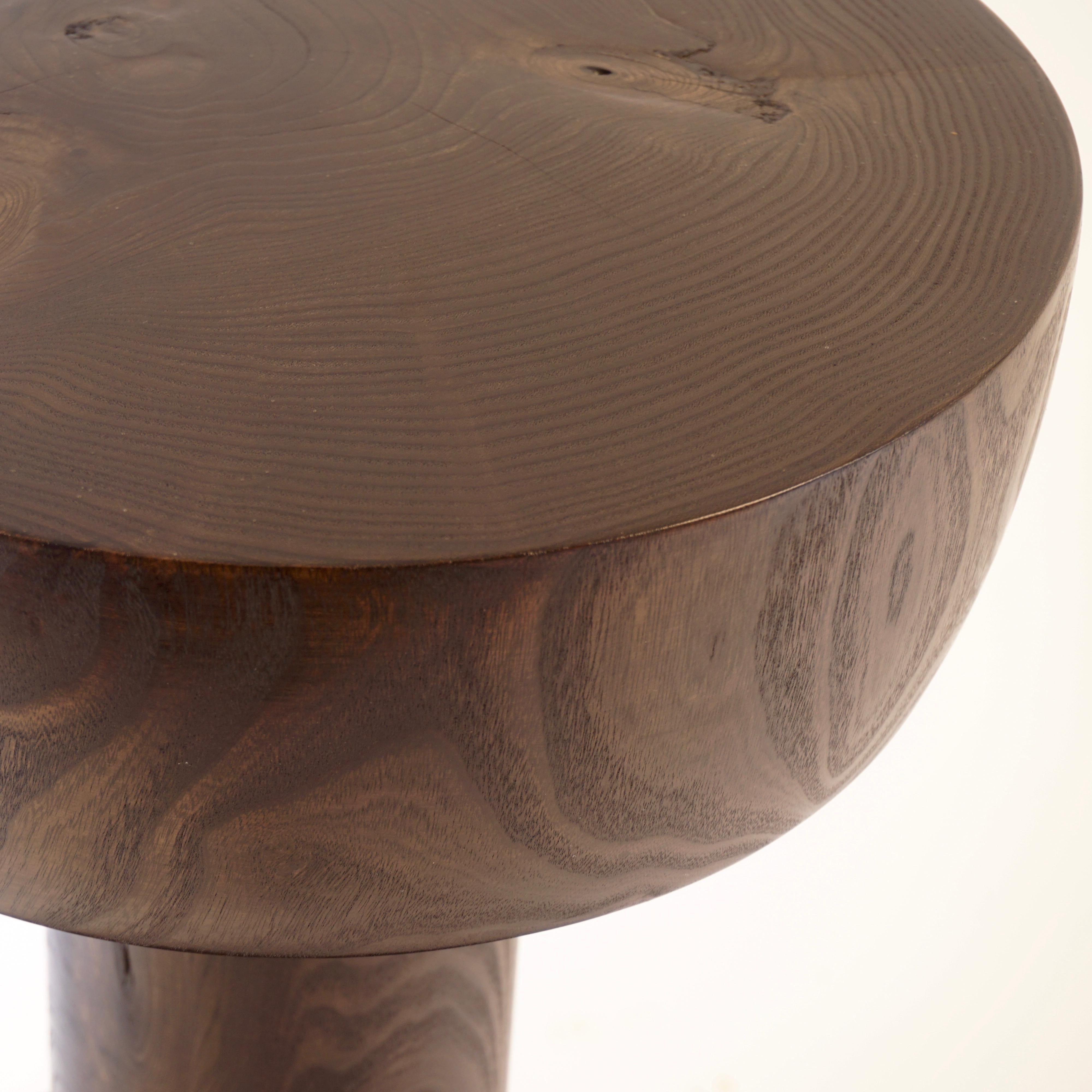 American Turned Wooden Pedestal #14 in Ebonised Catalpa