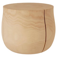 Table d'appoint à piédestal en bois tourné #13 en Catalpa blanc