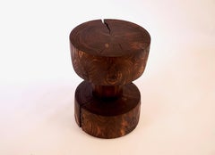 Turned Wooden Pedestal Table #5 in Acid Washed Larch