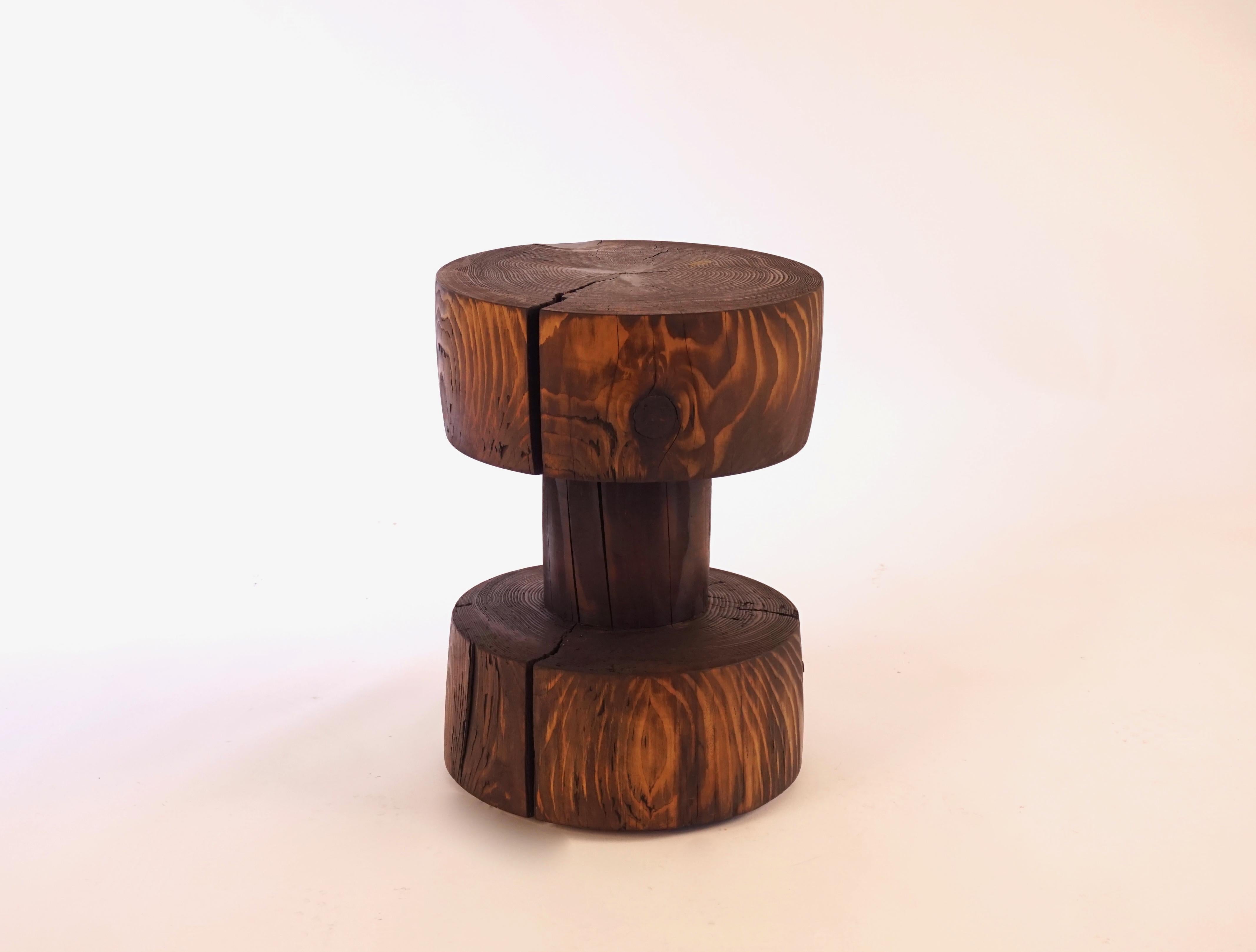 turned wood pedestal