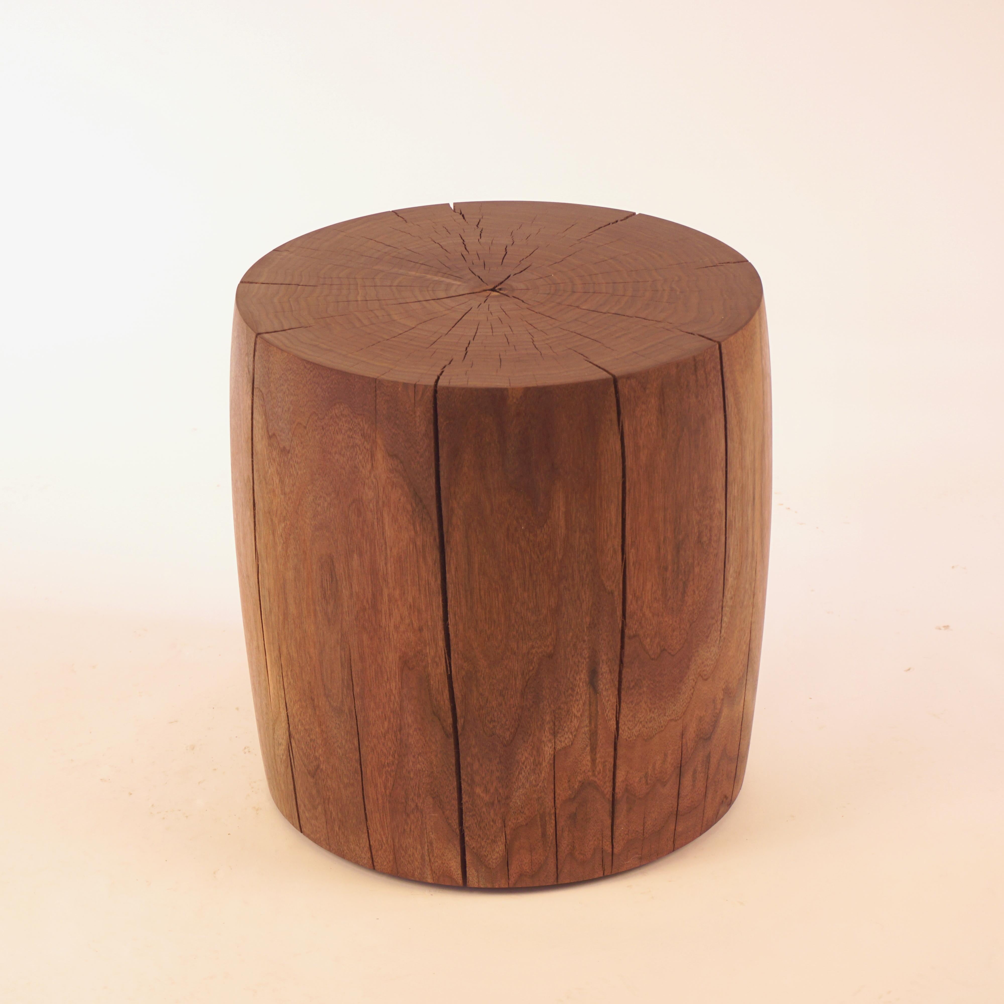 American Turned Wooden Pedestal Table #9 in Oiled Walnut For Sale