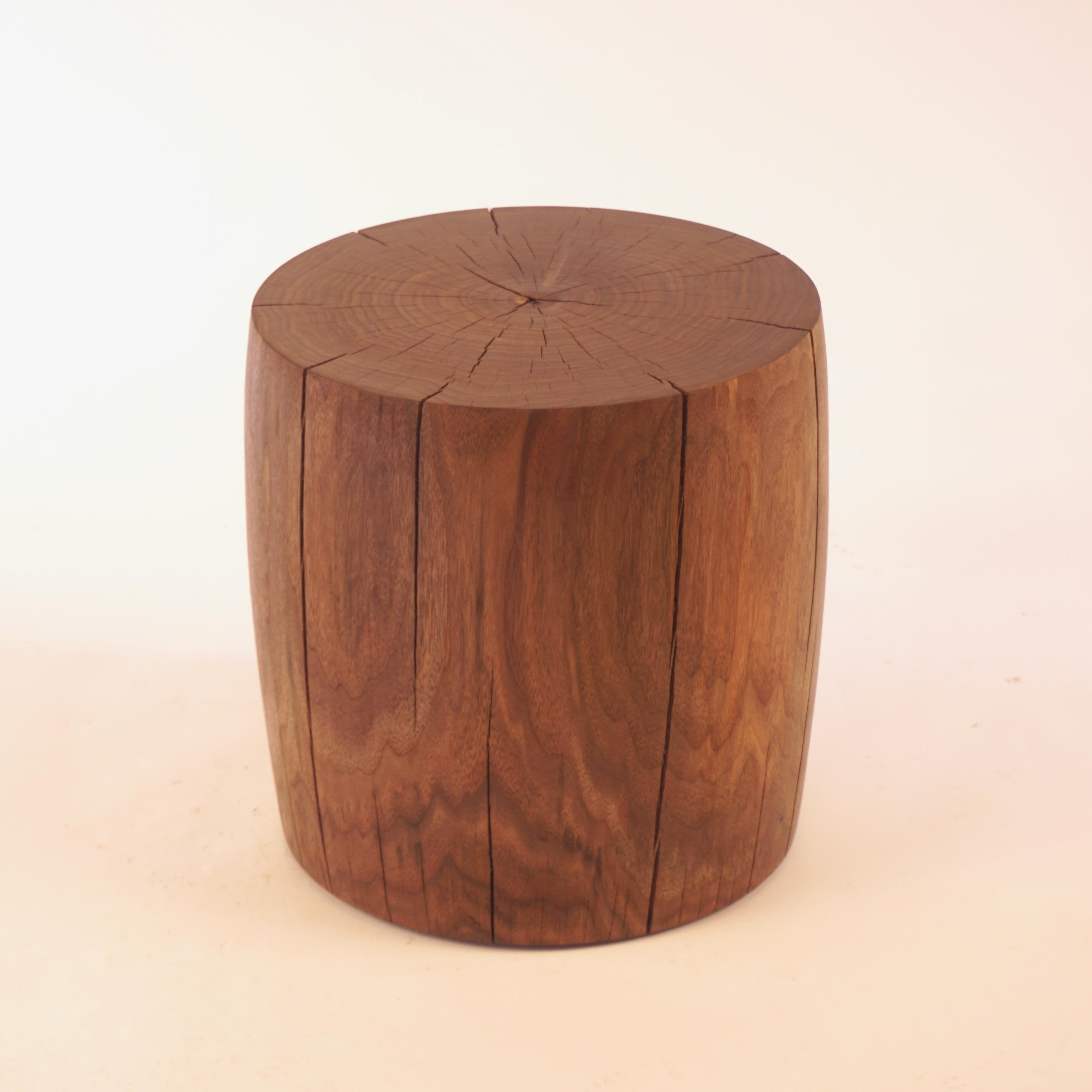 Turned Wooden Pedestal Table #9 in Oiled Walnut In New Condition For Sale In Bangall, NY