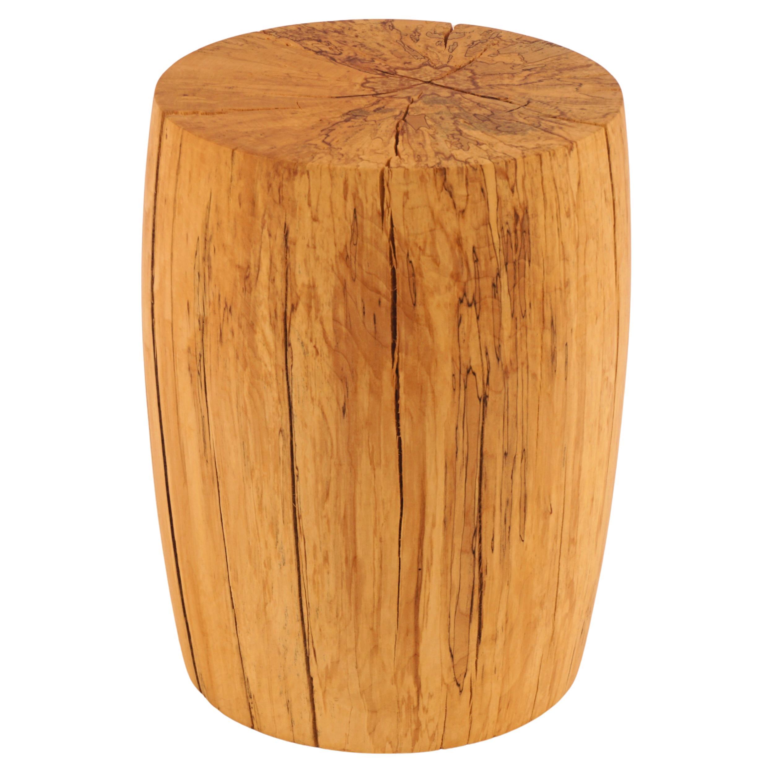 Turned Wooden-Sockeltisch #9 aus lackiertem Ahornholz