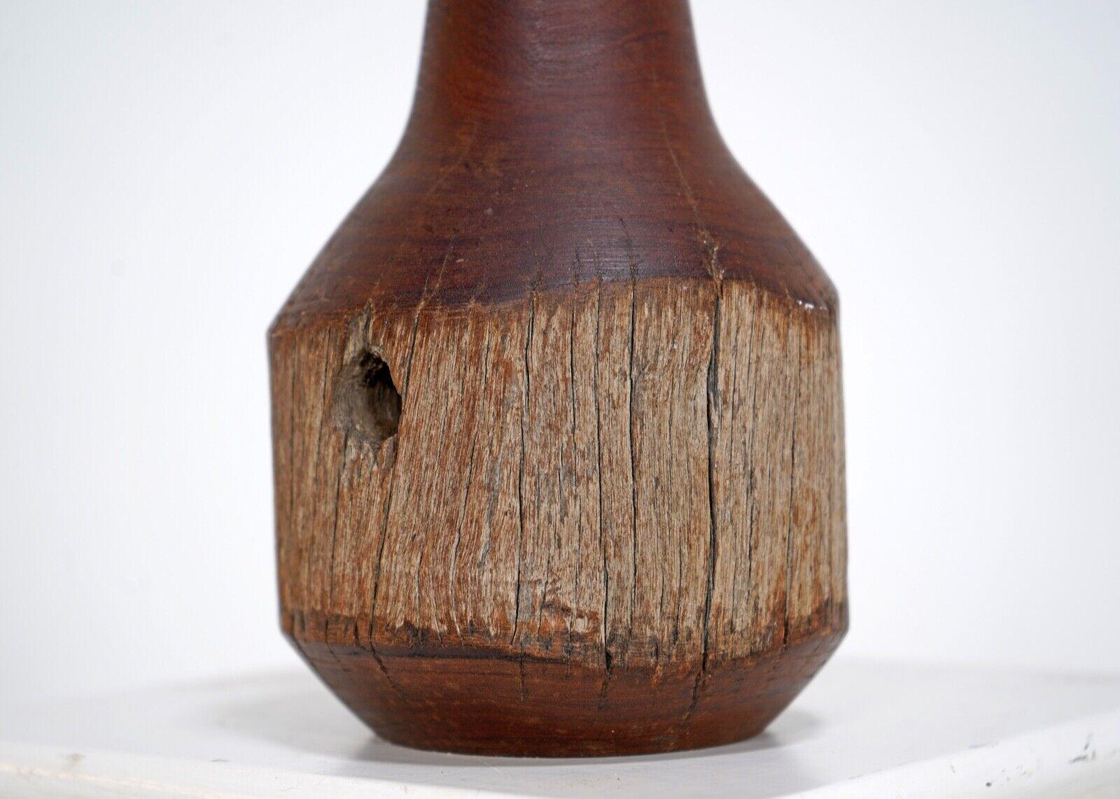 Turned Wooden Sculpture of a Bottle For Sale 2