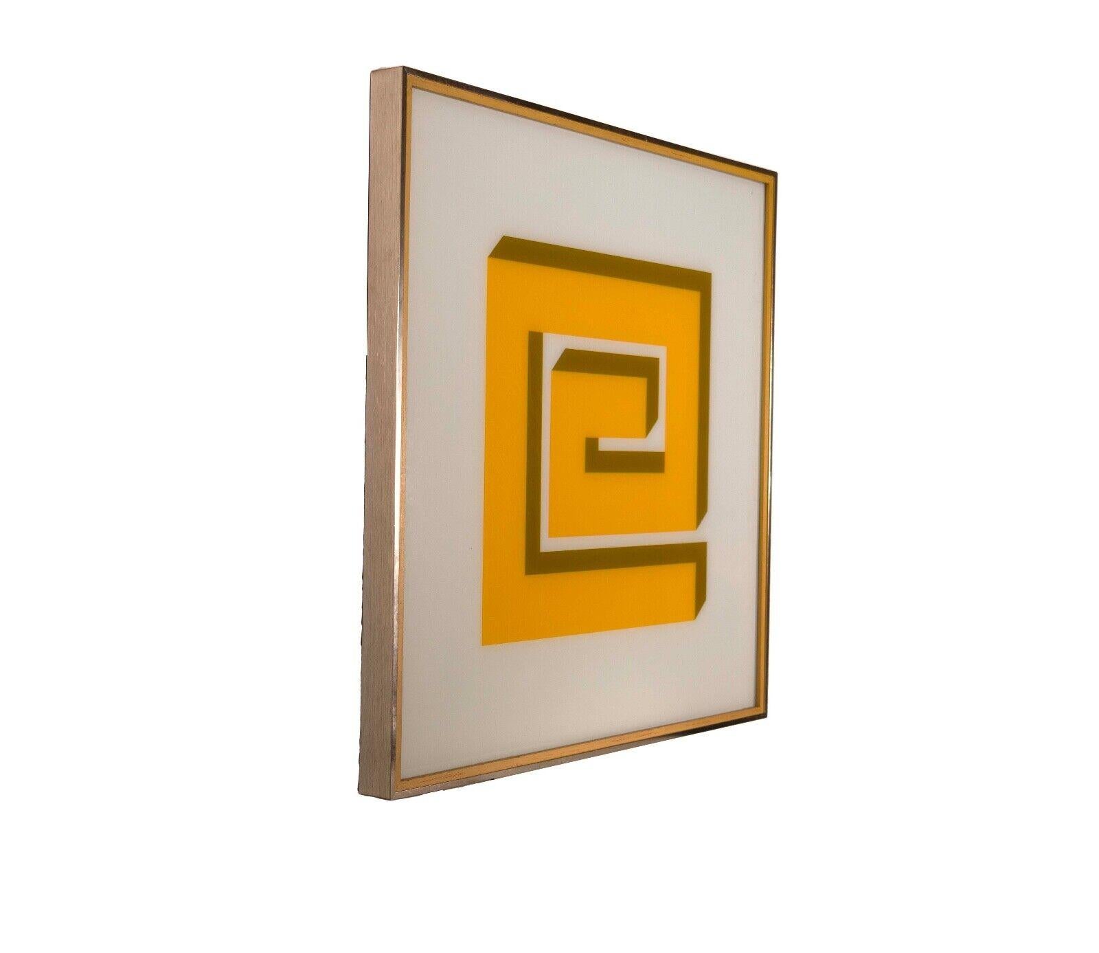Turner MFG. Optical Illusion Art Mid Century Modern Fashion Plate Wall Hanging In Good Condition In Keego Harbor, MI