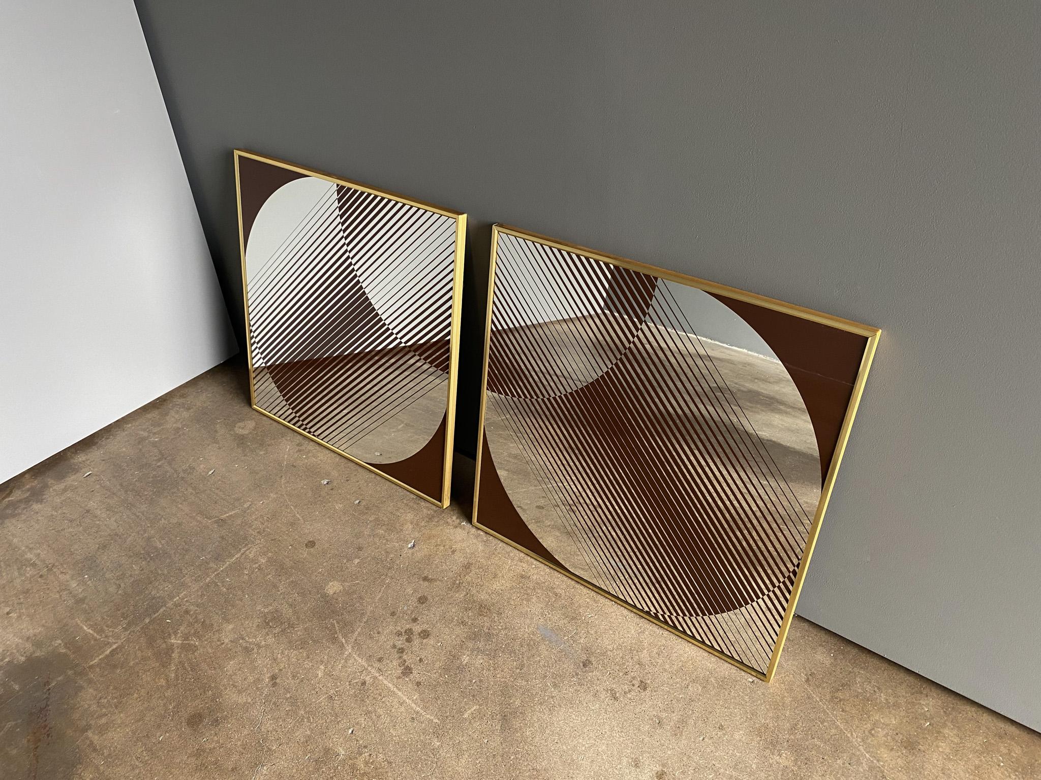 Turner Op Art Abstract Wall Mirrors, United States, 1970's  4