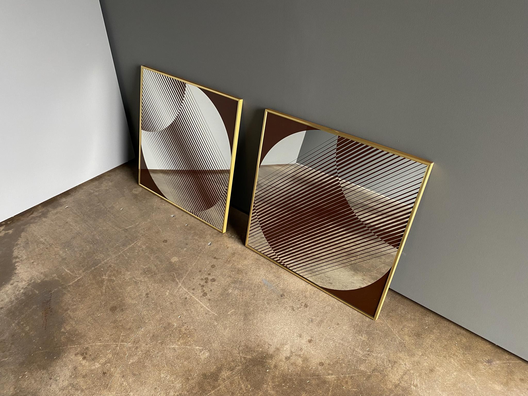 Turner Op Art Abstract Wall Mirrors, United States, 1970's  1