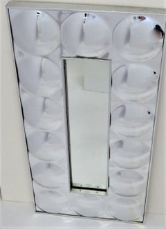 Turner Op to Pop Space Age Rectangular Convex Bubbles Wall Mirror, 1970s