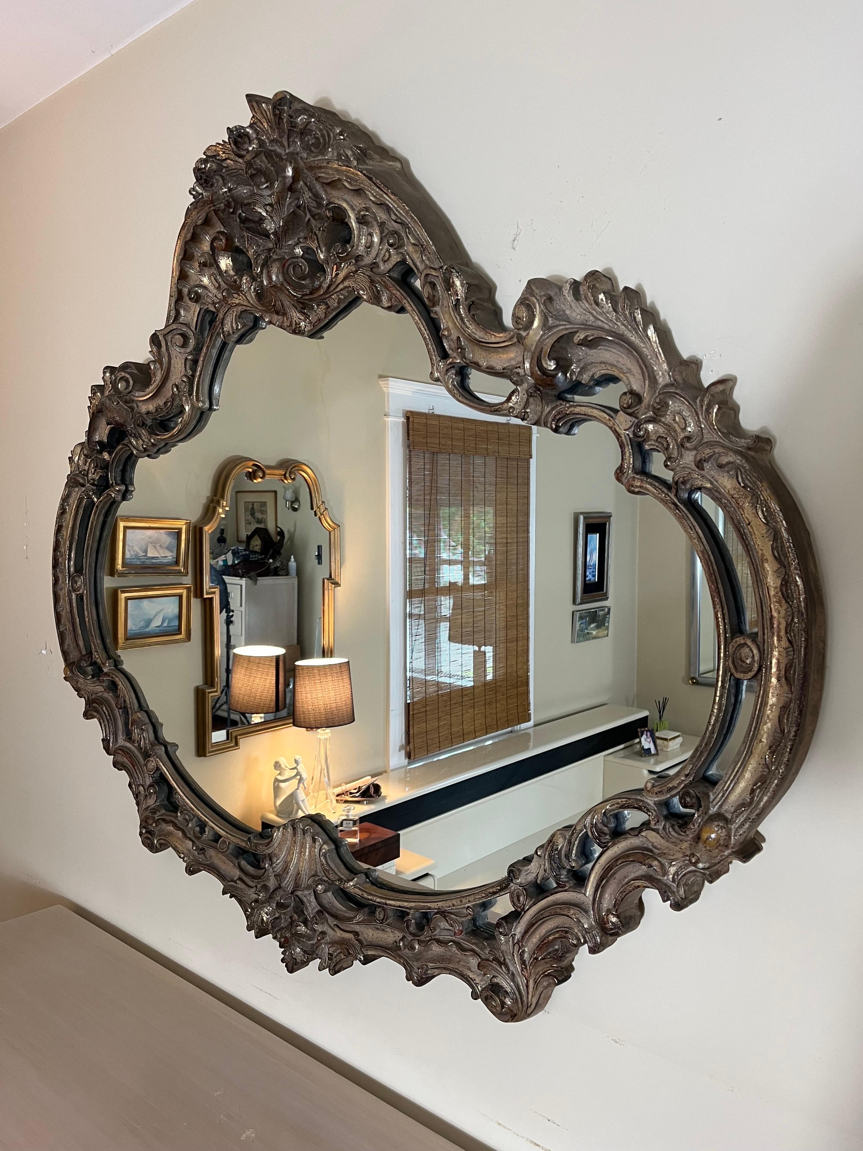 Américain Turner - Miroir sculpté rococo en vente