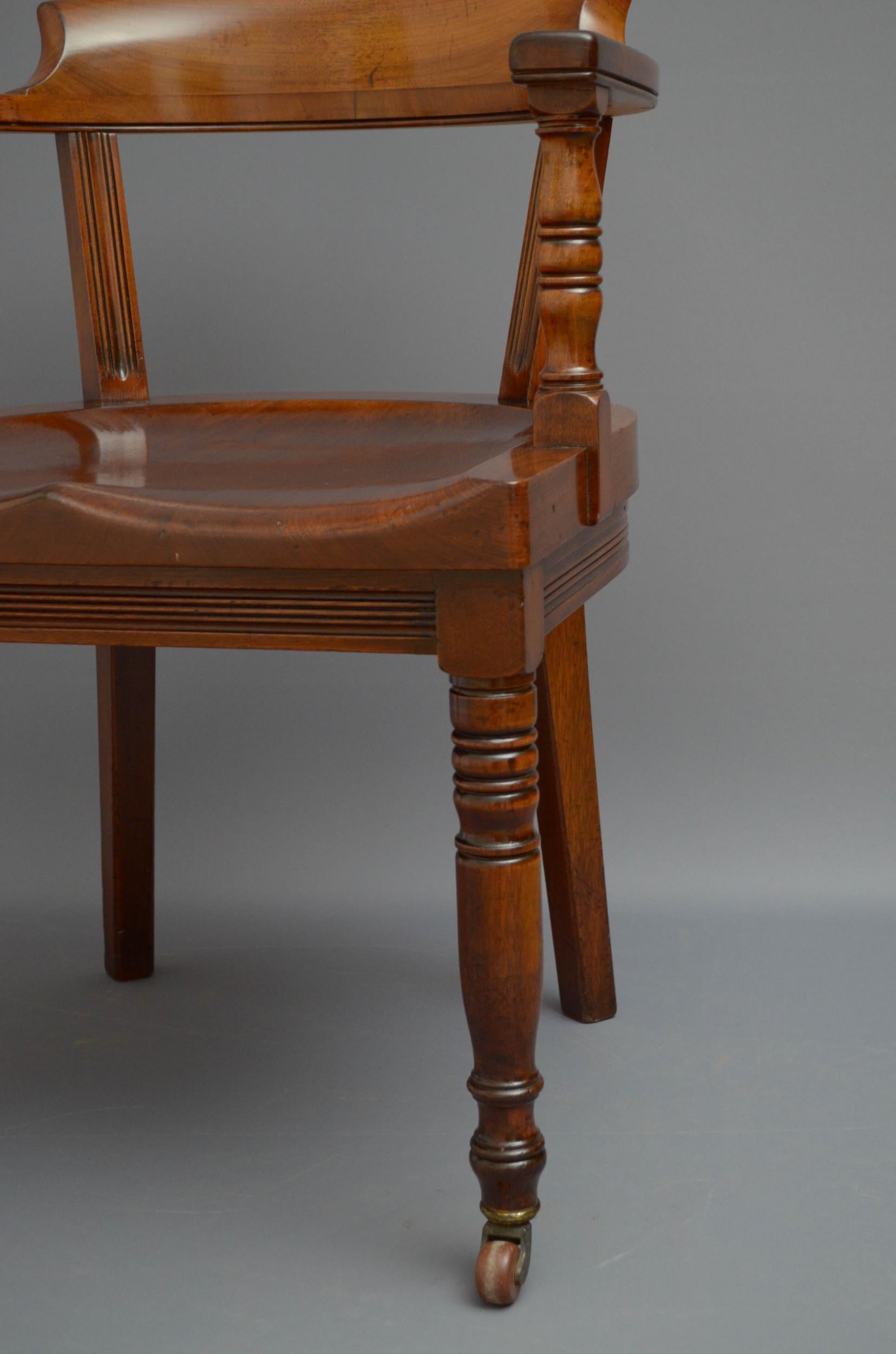 Turner, Son & Walker Late Victorian Desk or Library Chair 4
