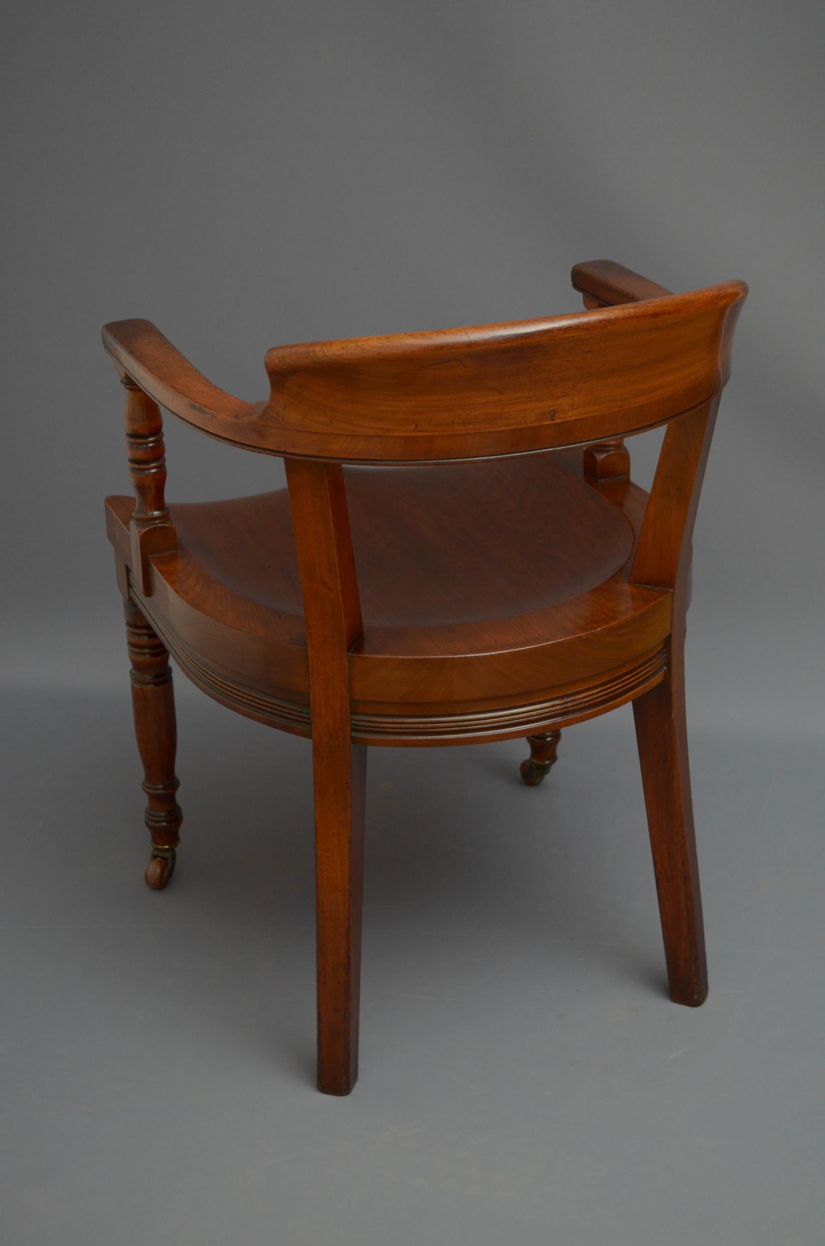 Turner, Son & Walker Late Victorian Desk or Library Chair 6