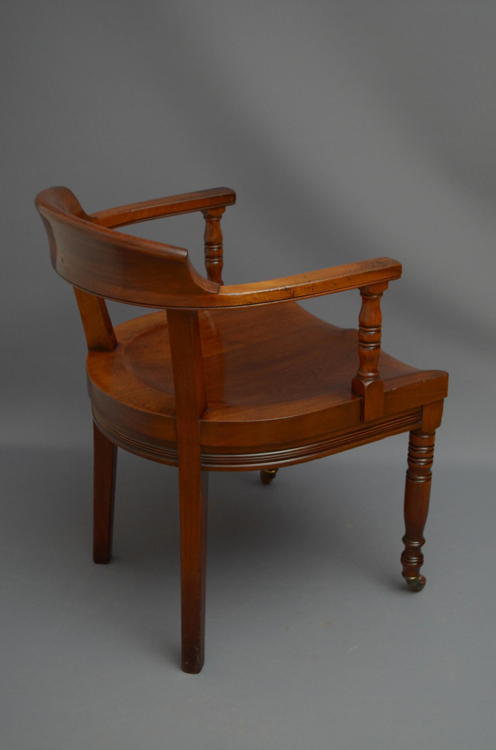 Turner, Son & Walker Late Victorian Desk or Library Chair 7