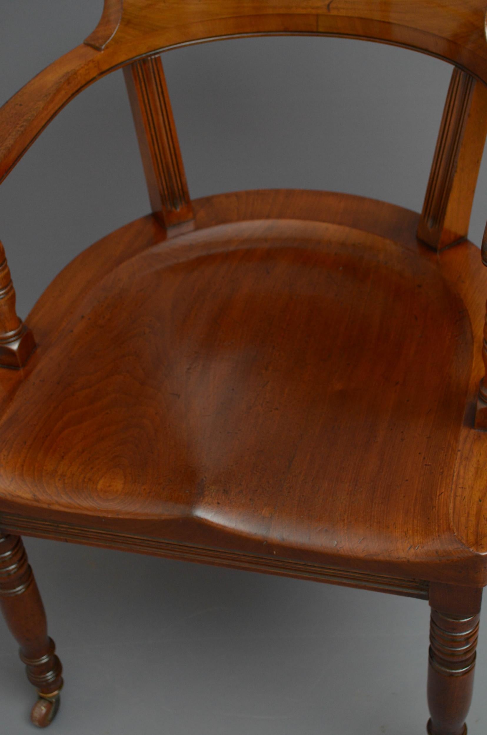 Turner, Son & Walker Late Victorian Desk or Library Chair 1