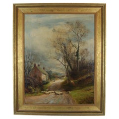 Antique Turner, William Lakin - Original Oil on Canvas - Applethwaite, Underskiddaw